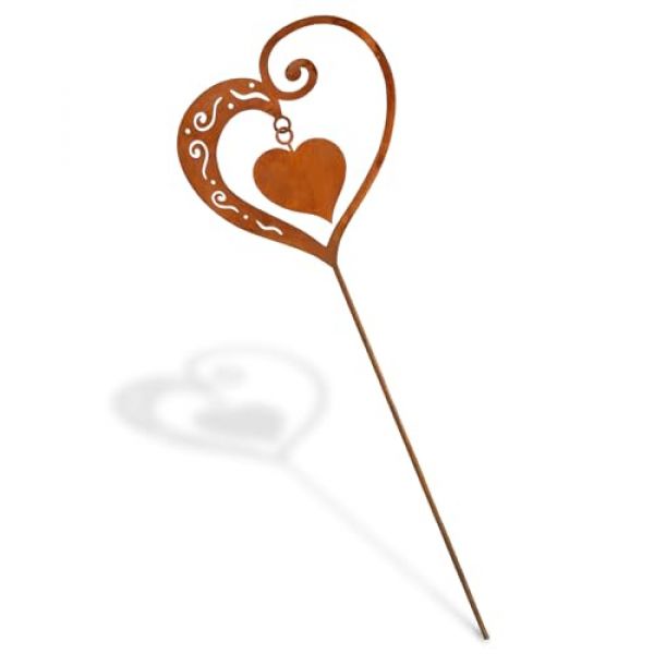 Rostikal | Deko Rost Herz mit Stecker